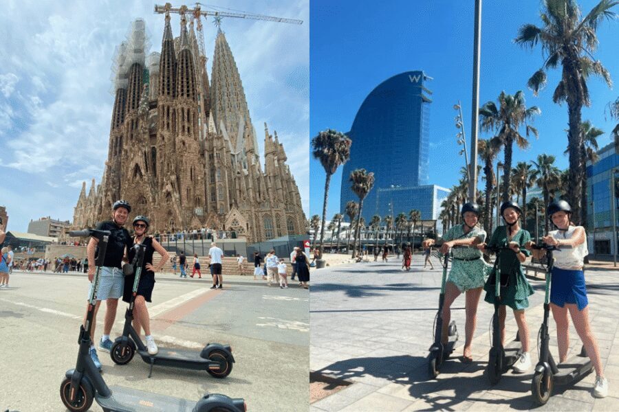 Barcelona: Sagrada Familia Electric Scooter or Bike Tour - Olympic Port and La Monumental: modern Barcelona and sports energy