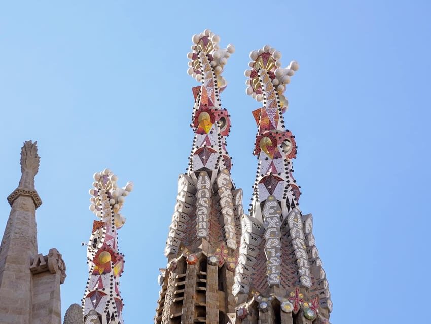 Barcelona: Sagrada Familia with Towers and Park Güell Tour - Tower time: elevator up, Barcelona views, and the weather catch